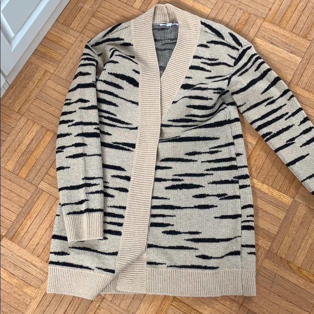 Zebra inspired cardigan